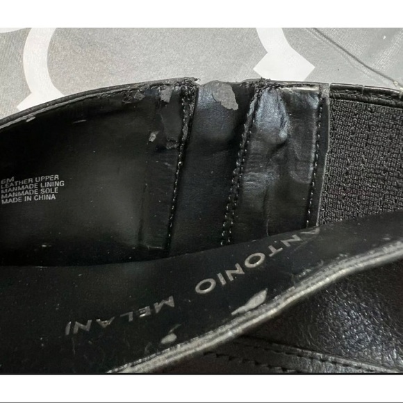 Antonio Melani Womens Sz 6M 6 Black Leather Buckle Riding Boots - Picture 13 of 13